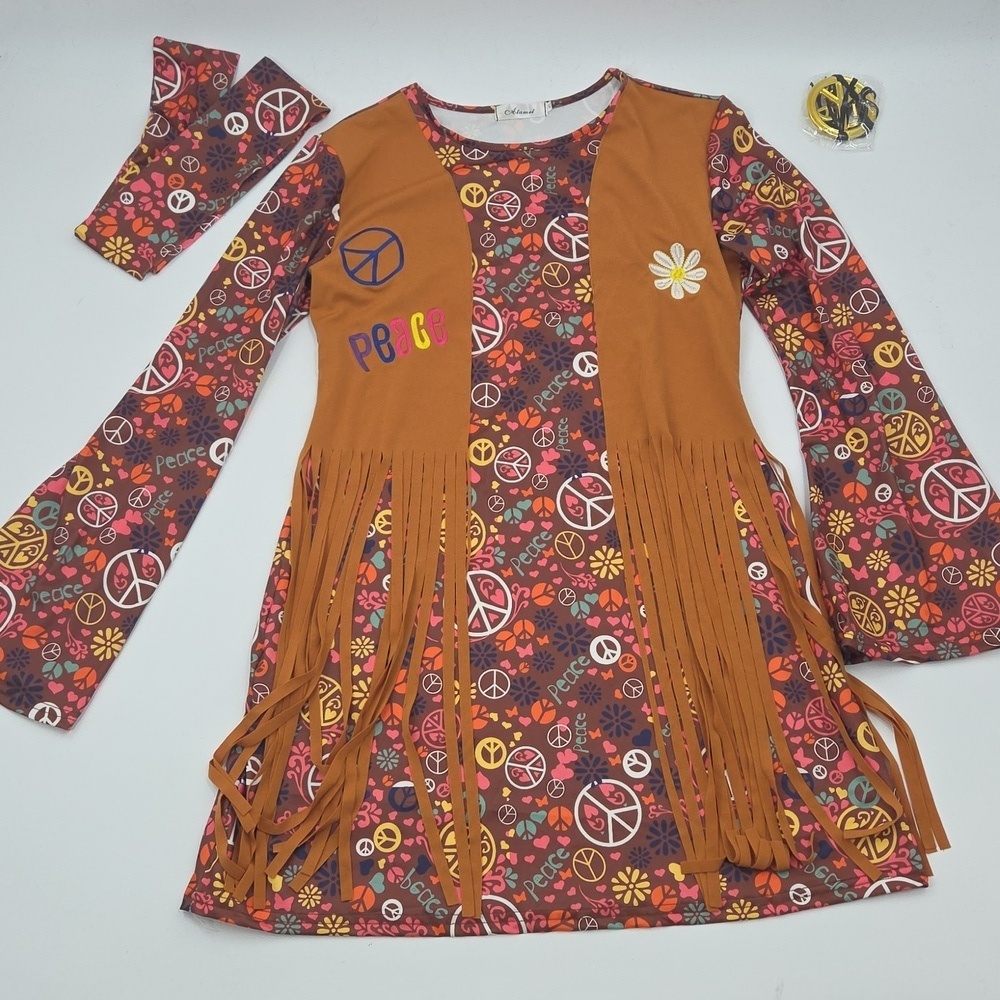Flower Child Hippie Costume NWOT - Picture 7 of 16